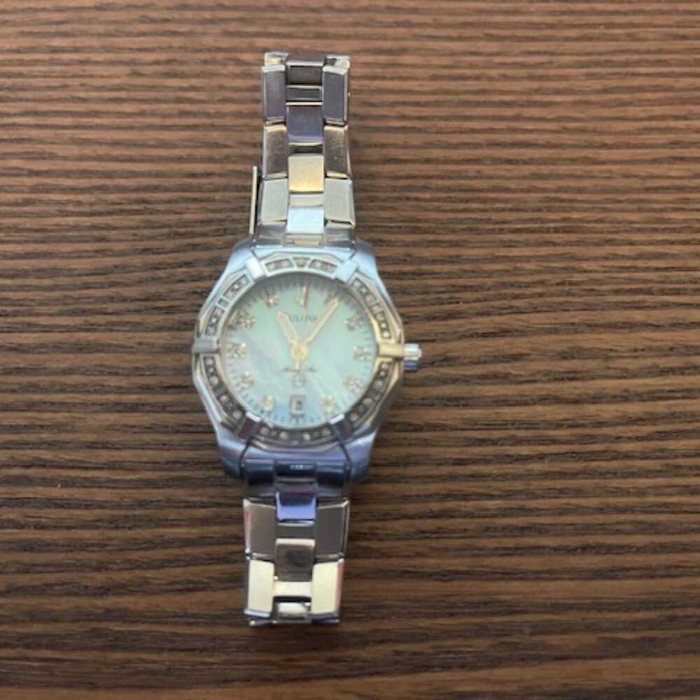 Bulova Stainless Steel Diamond watch